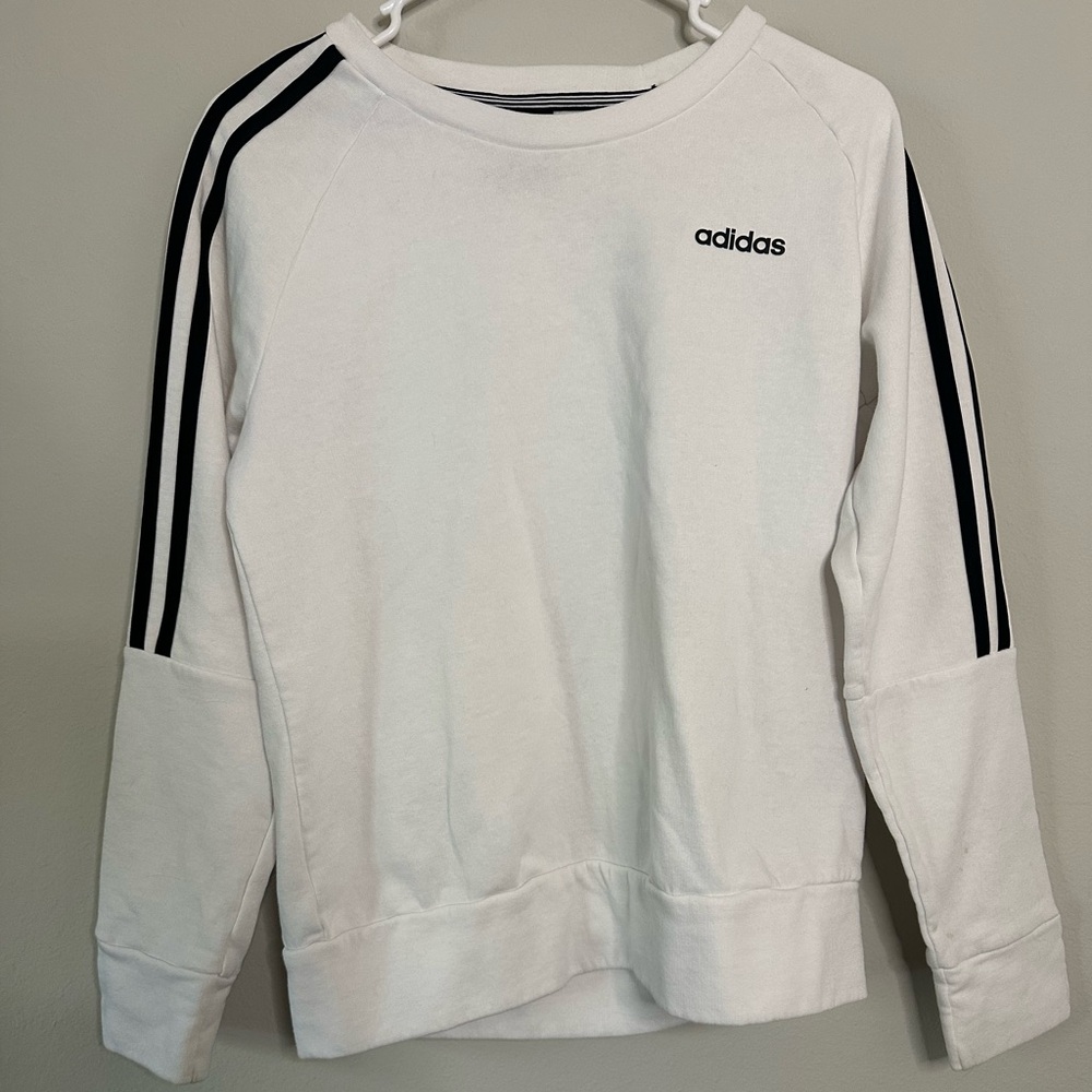 White Adidas women’s crew neck